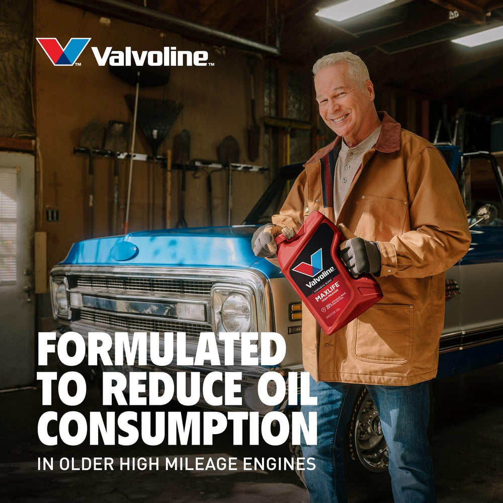 Valvoline golden oil stream close-up showing clean lubrication benefits