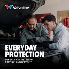 Valvoline oil texture drop highlighting smooth flow and low-friction performance