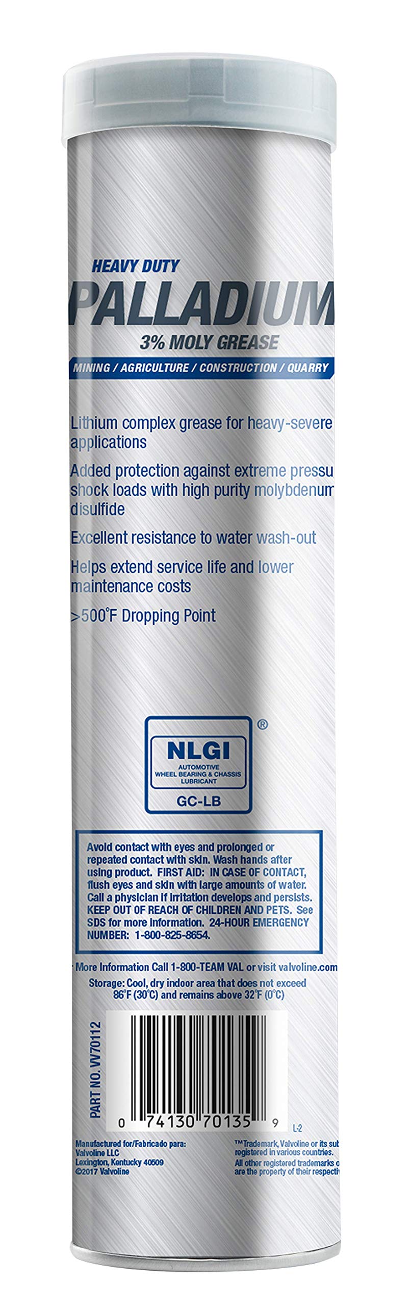 Valvoline Palladium cartridge loaded in grease gun for fast maintenance