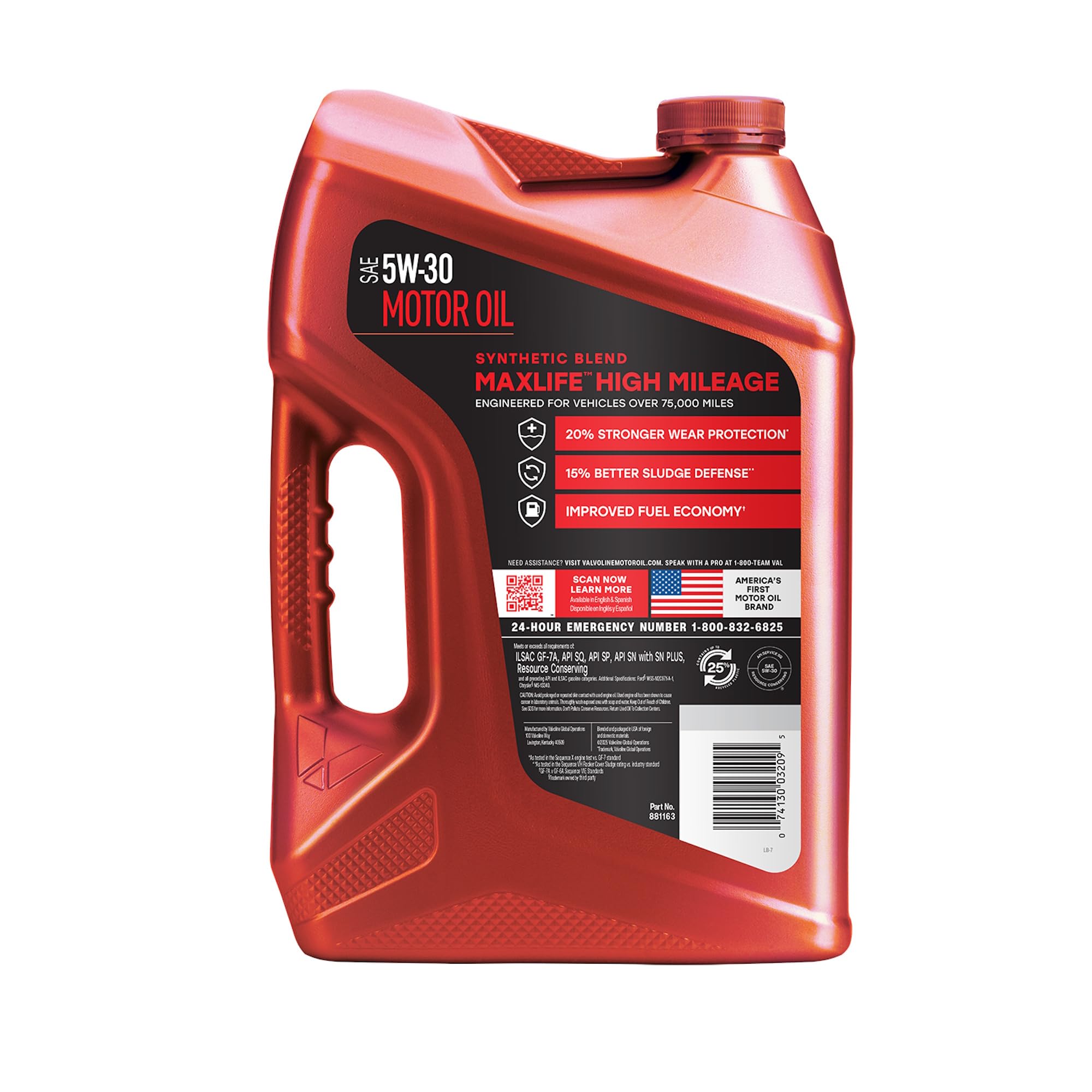 Valvoline close-up pour spout demonstrating controlled, no-spill pouring