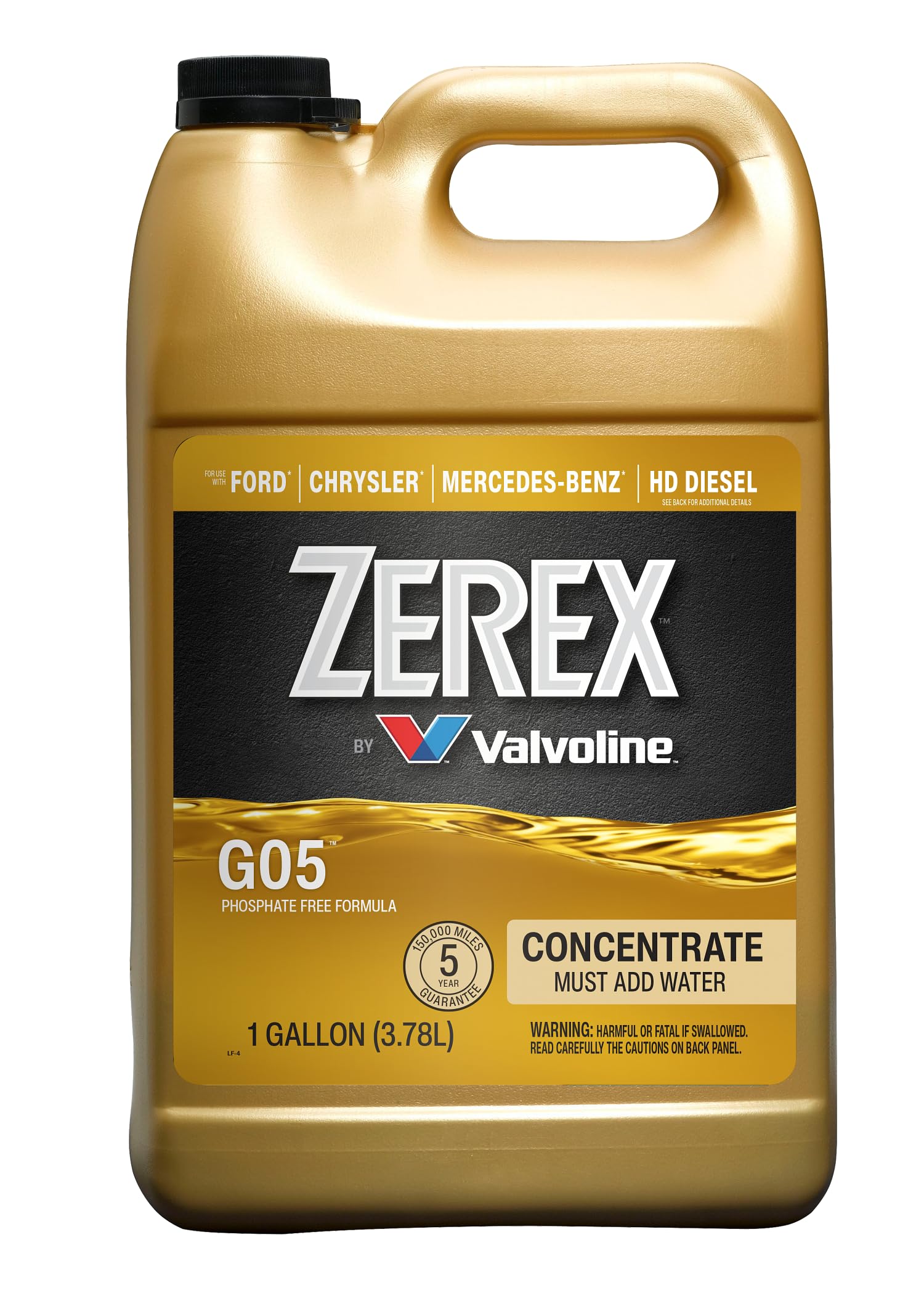 Valvoline Zerex G05 front label showing product name and benefits