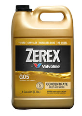 Valvoline Zerex G05 front label showing product name and benefits