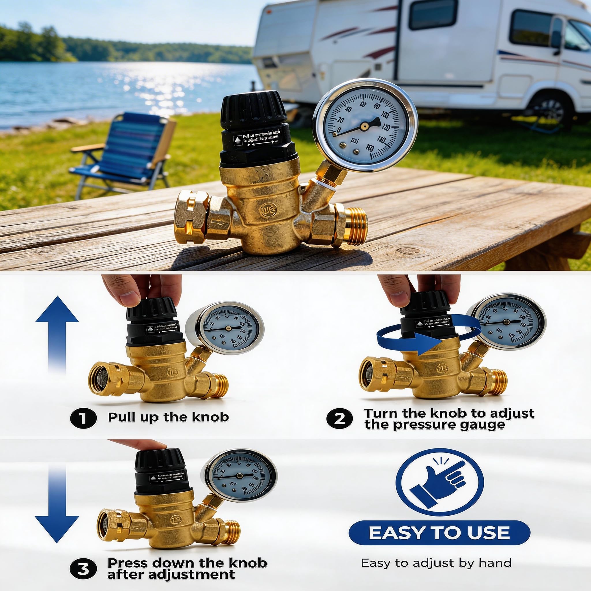 VANCOCO 3/4 inch NH threaded connection for secure hose attachment