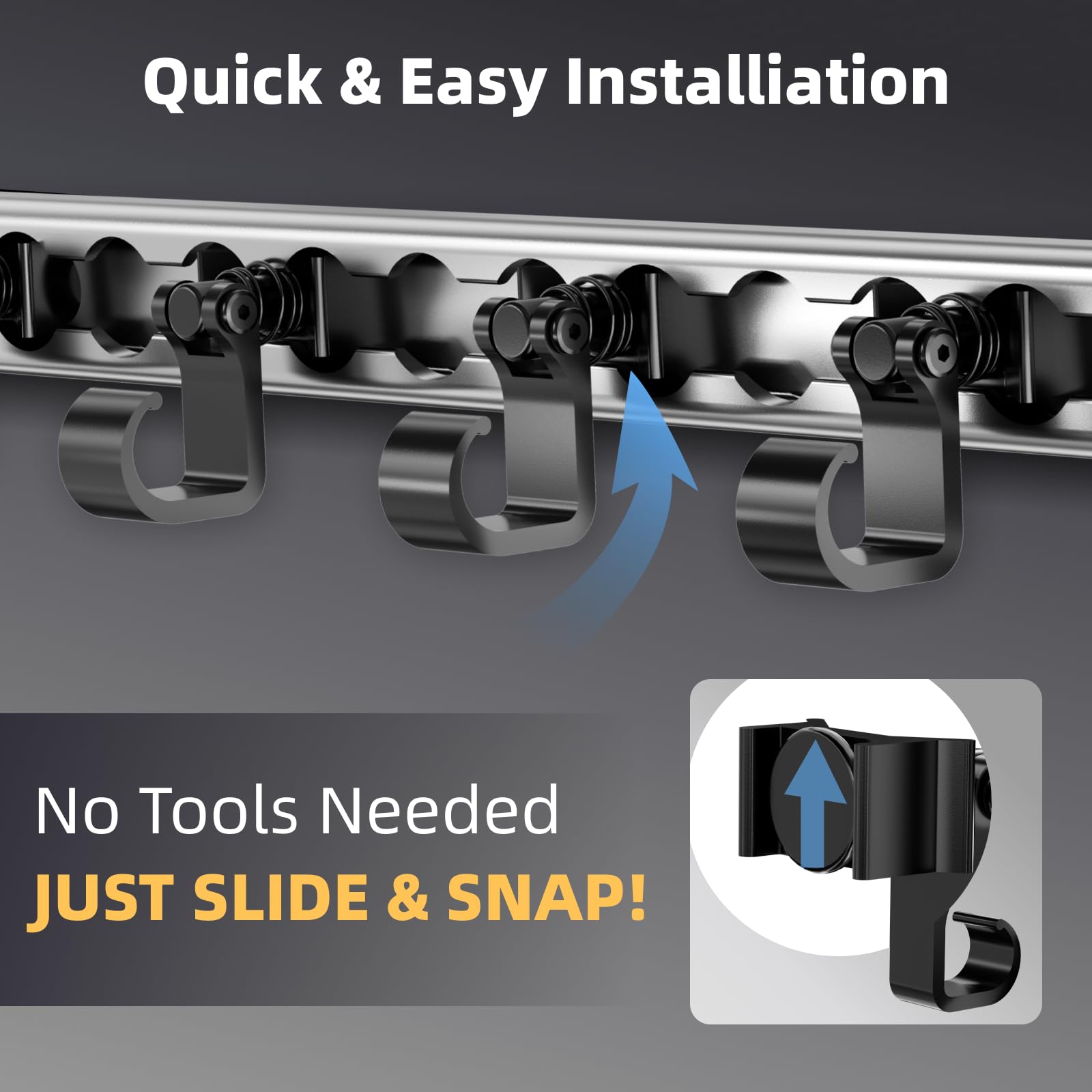 vandrabase hook holding helmet and tool bag to show organized storage and quick access benefit