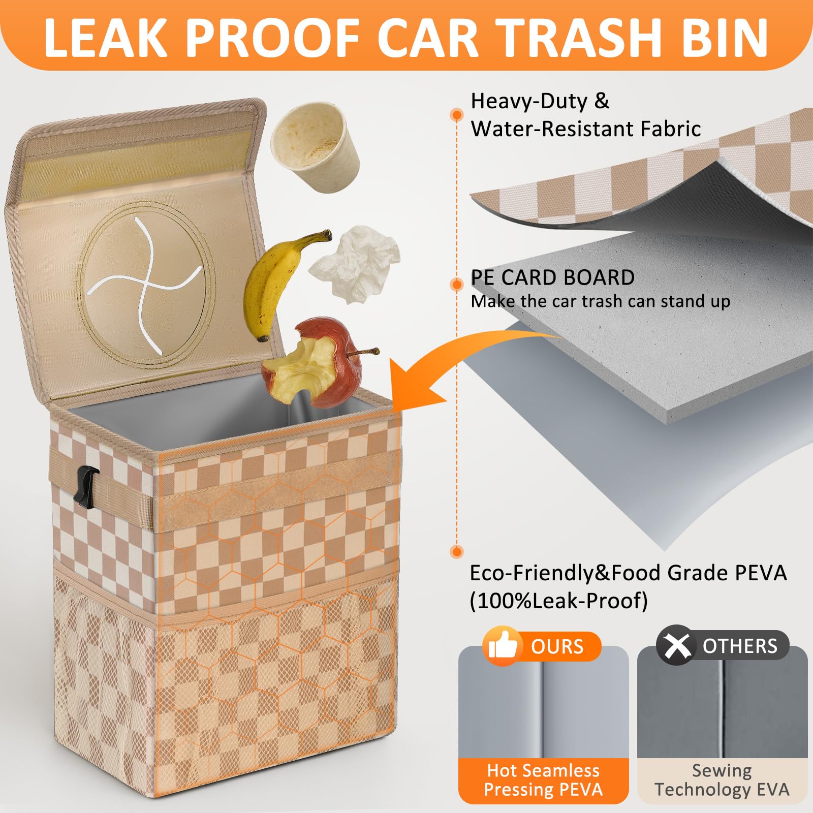 Vankor elastic opening detail makes tossing trash easier