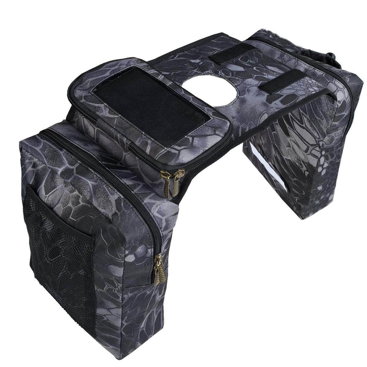 Vanlison front view showing bag shape and secure fastenings for organized storage
