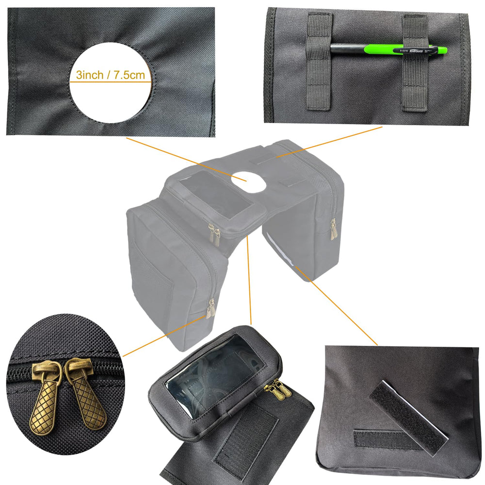 Vanlison bag next to 11-inch tablet showing fit and compact storage benefit