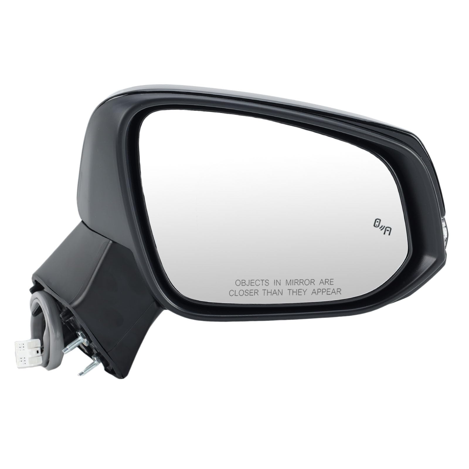 VANLOGY mirror beside a hand illustrating scale and precise OEM-style fit
