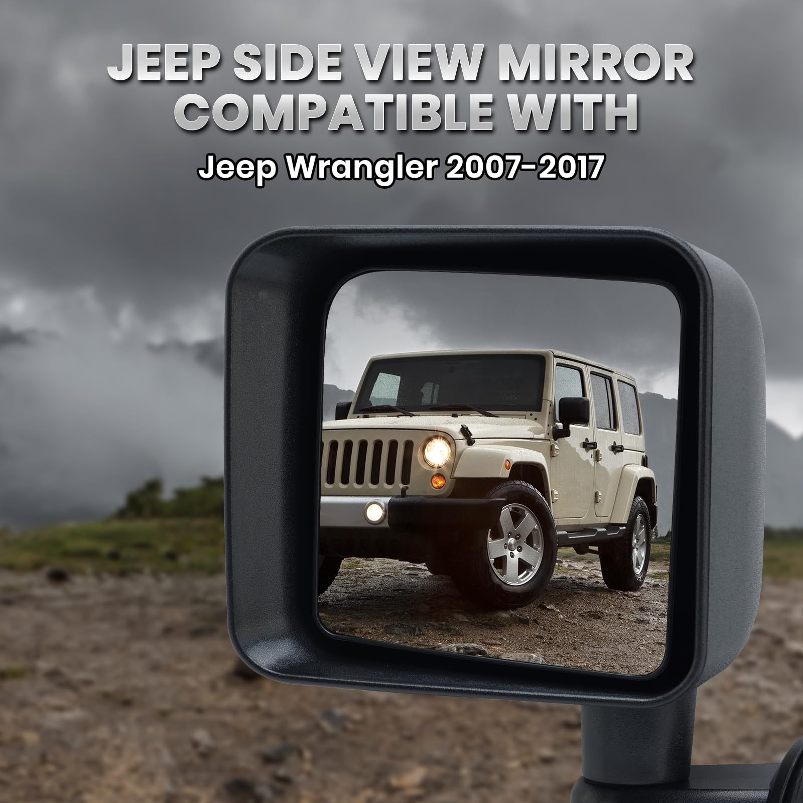 VANLOGY mirror beside ruler showing compact dimensions for accurate fit comparison