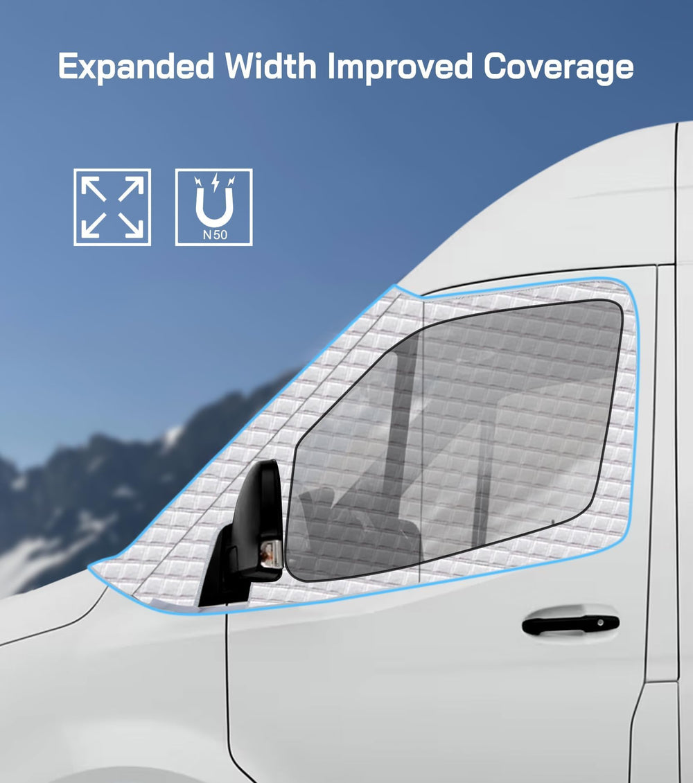 VANNCAMP anti-theft corner belt tucked in door offering theft deterrence