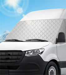 VANNCAMP front view on Sprinter showing precise exterior fit and protection