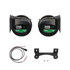 VANNCAMP horn kit front assembly showing dual horns and robust build benefit clarity