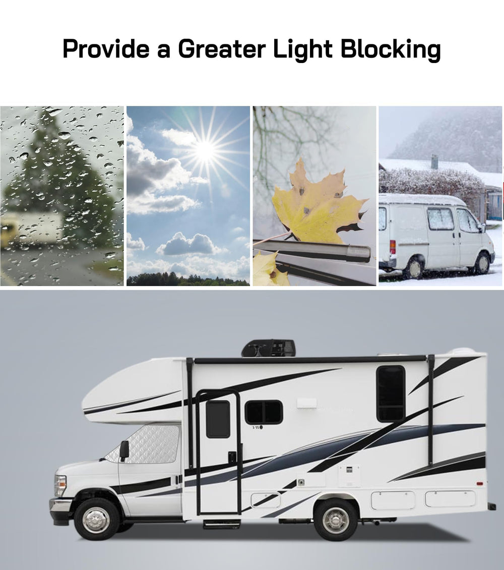 VANNCAMP installed on parked van at campsite improving comfort and privacy