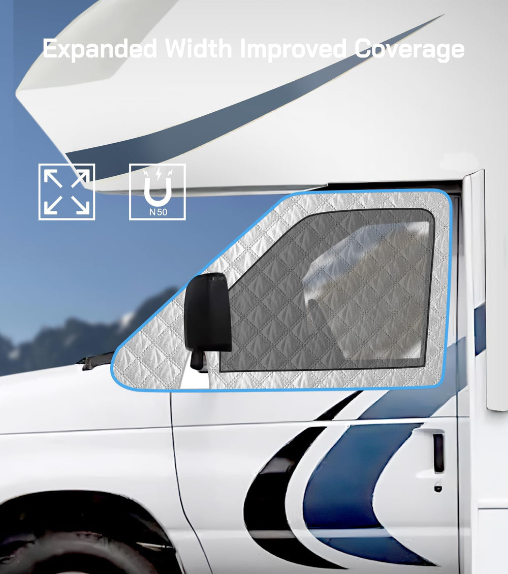 VANNCAMP magnetic edge detail securing cover against wind and theft attempts