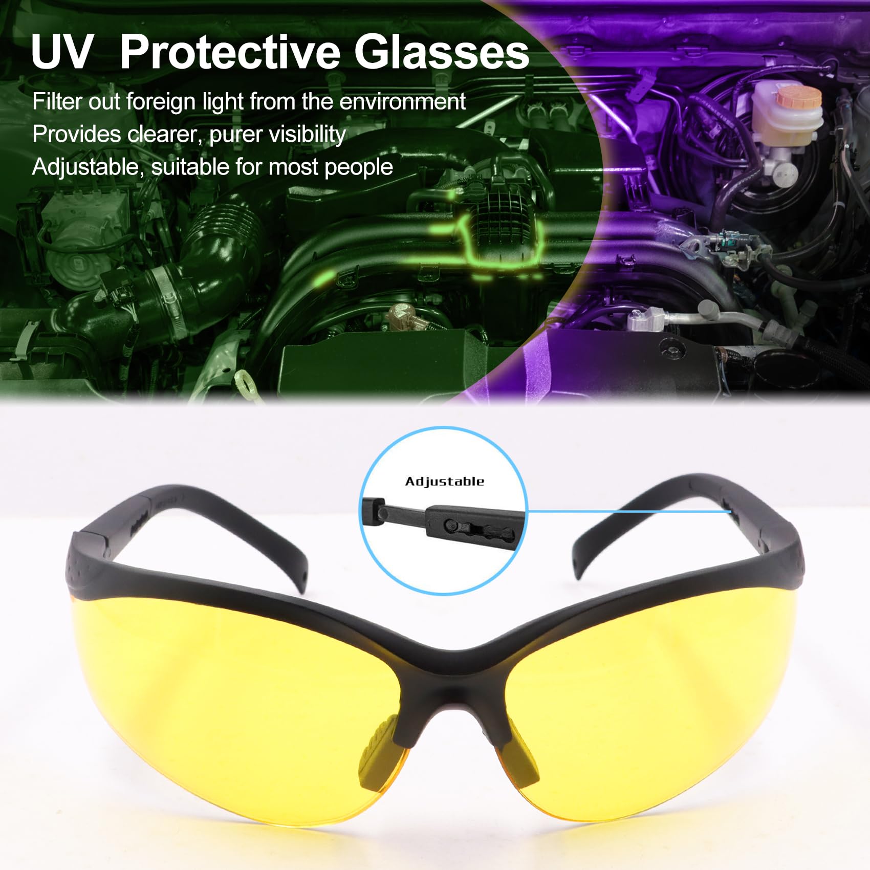 Vansky yellow protective glasses detail enhancing dye contrast and protecting eyes