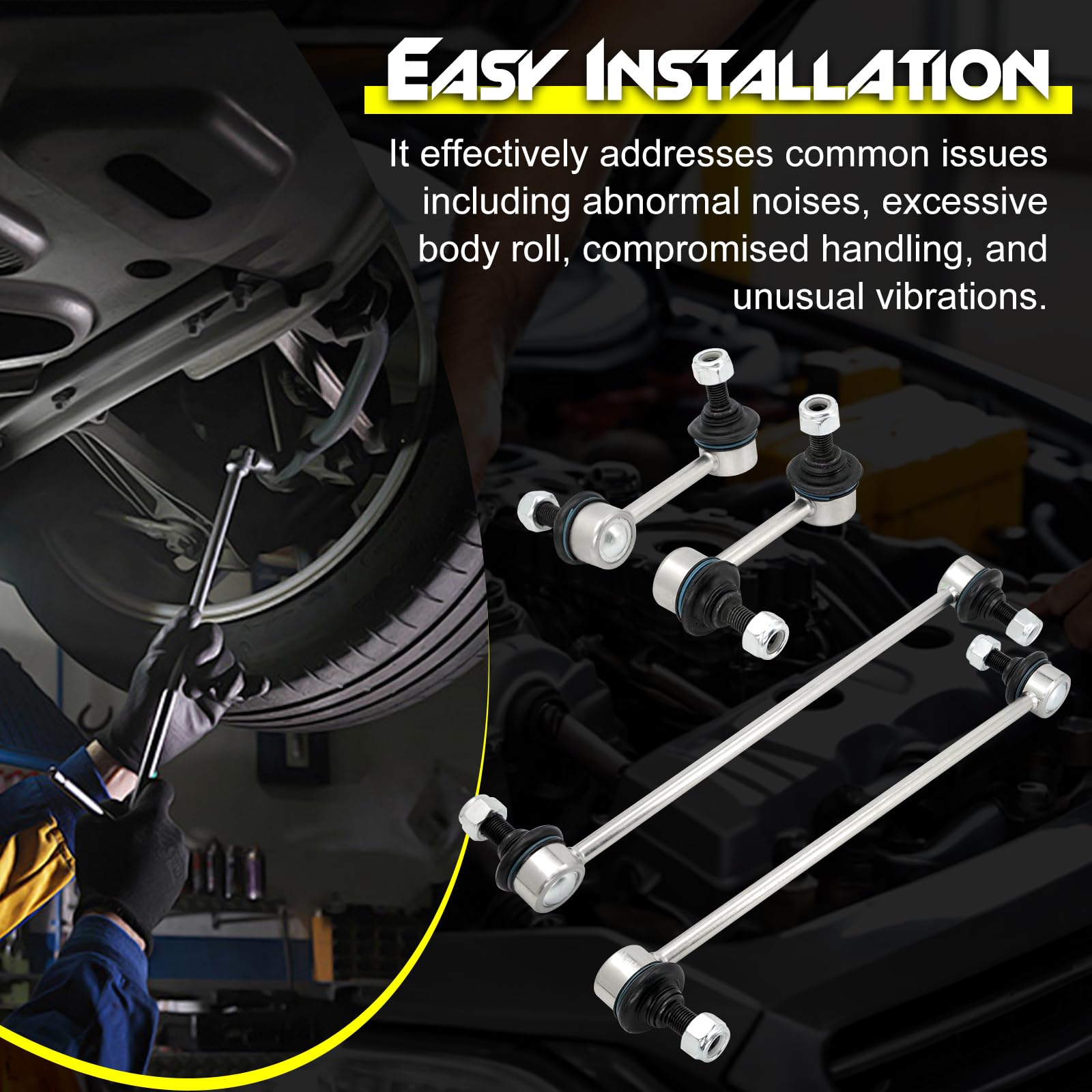 VANUODA rear sway bar end link mounted on CR-V reducing rear body roll