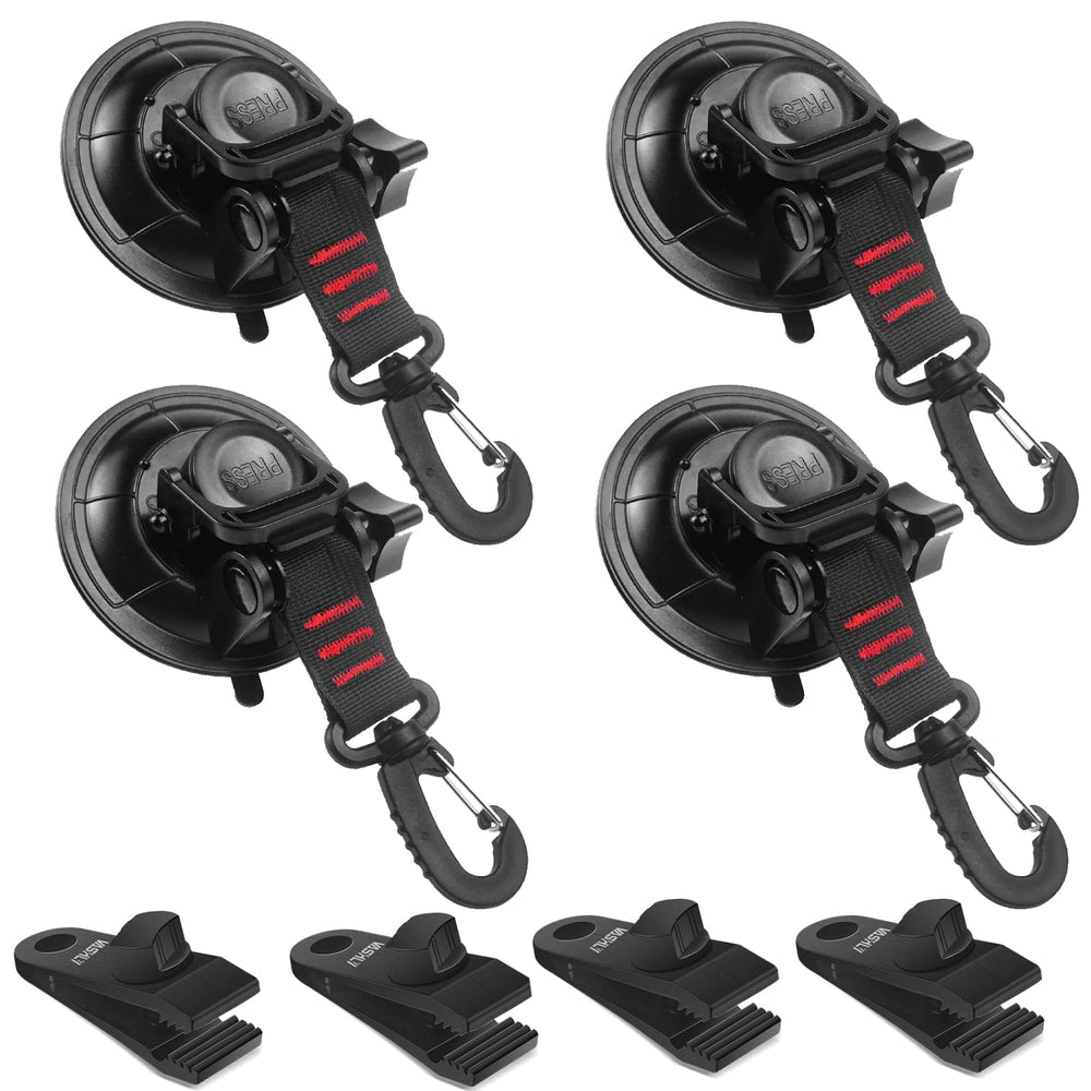 Vashly front packaging showing suction cup kit for strong removable attachments