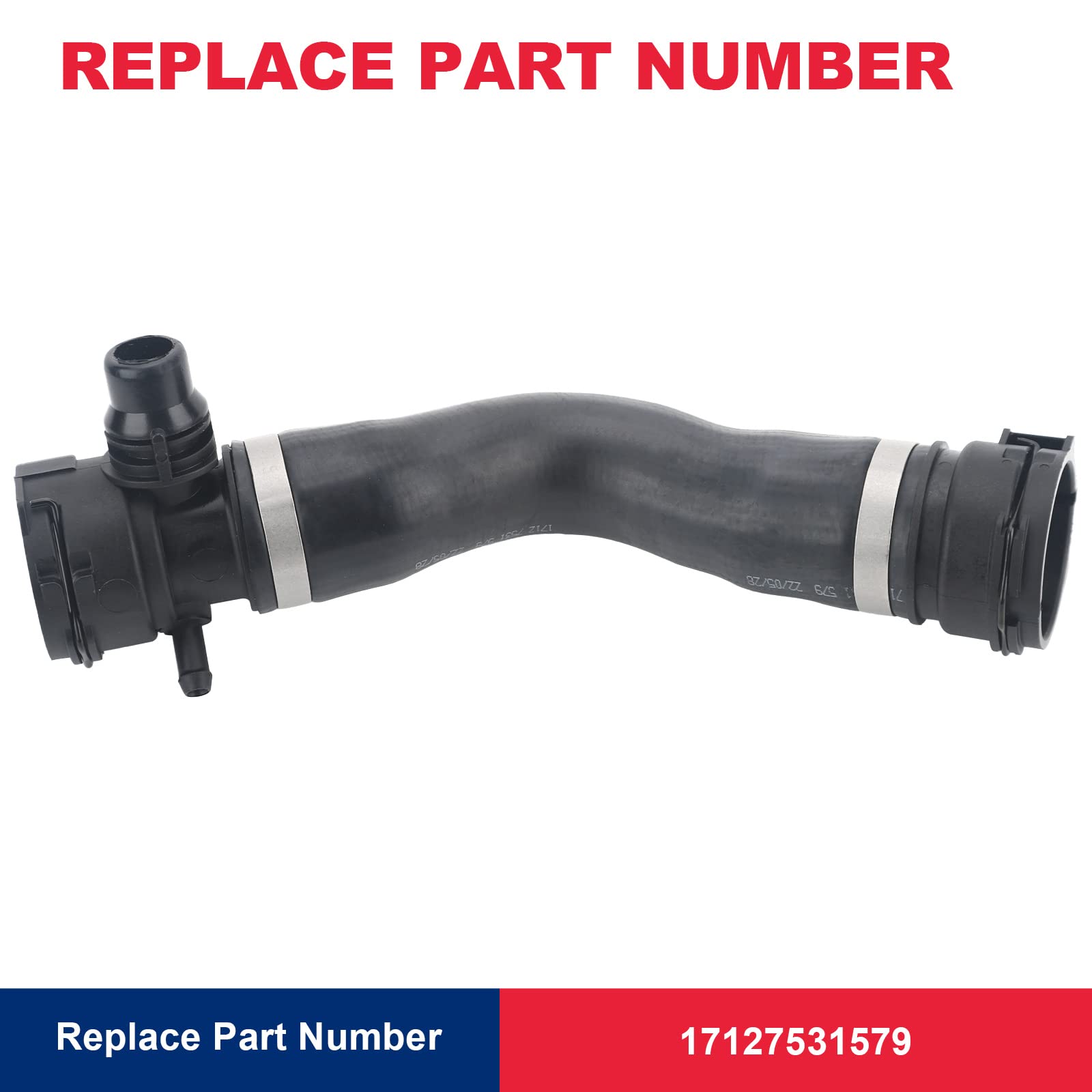 VASTAUTO side profile of hose highlighting accurate OEM-style bends benefit