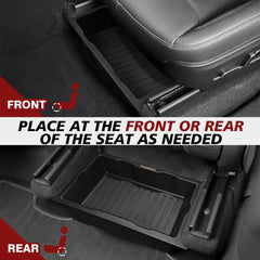 VaultsOnWheels installed under driver seat demonstrating hidden storage and improved cabin organization