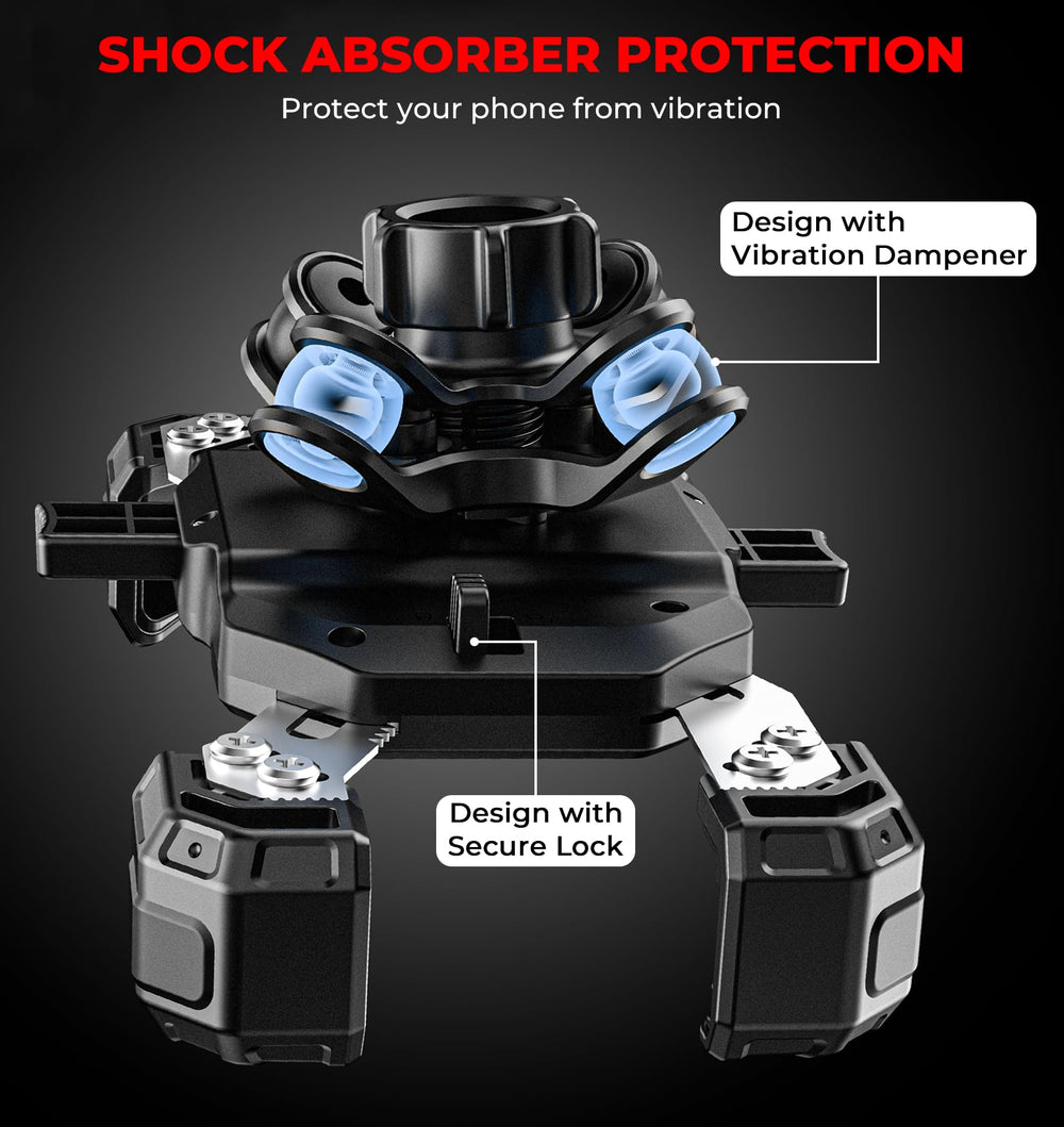 VAZESWIN close-up of vibration dampener reducing road shock for smoother video