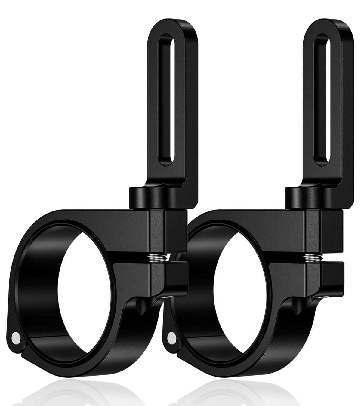 VAZESWIN front view of dual light bar mounts showing compact clamp design and fit