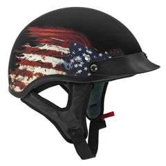 VCAN helmet side profile highlighting low-profile cruiser shape and visibility benefit