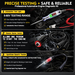 VCC inline spark tester close-up showing clear spark indication for quick checks