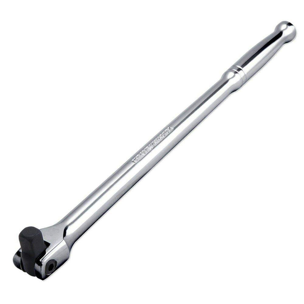 VCT breaker bar front view showing mirror chrome finish and secure socket retention