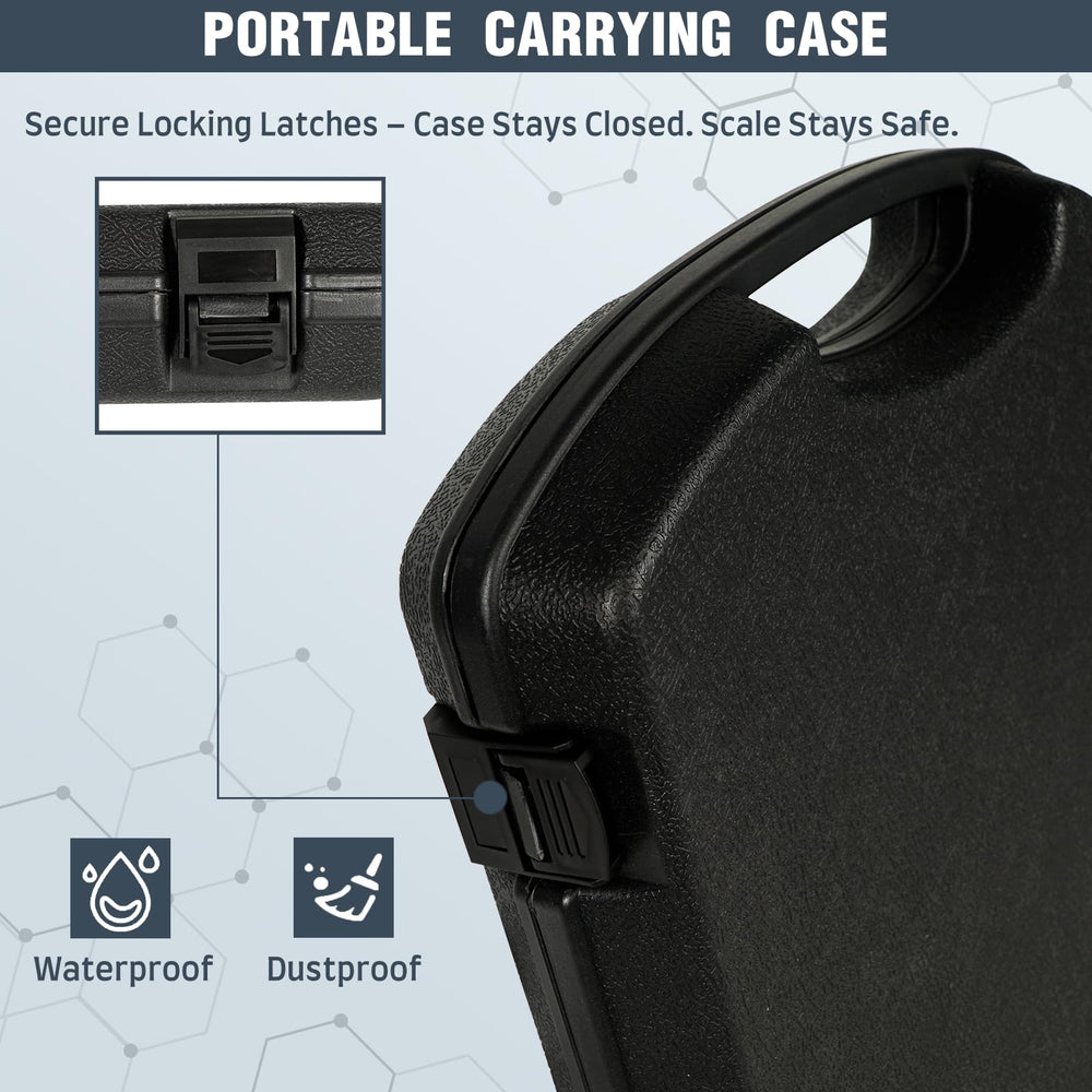 VECOTOOLS blue carrying case with scale for protected transport benefit