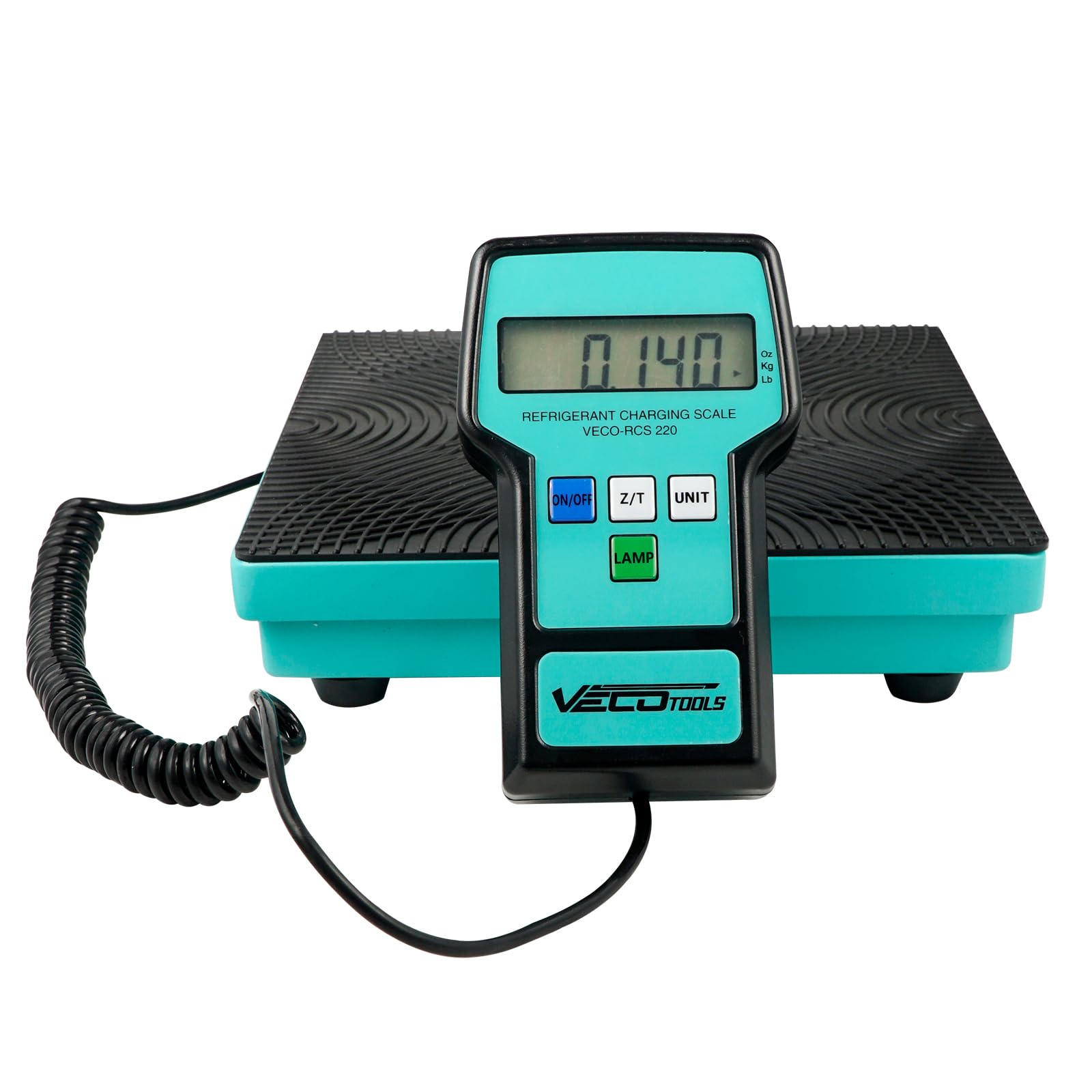VECOTOOLS front view showing scale and controller for accurate tank weighing