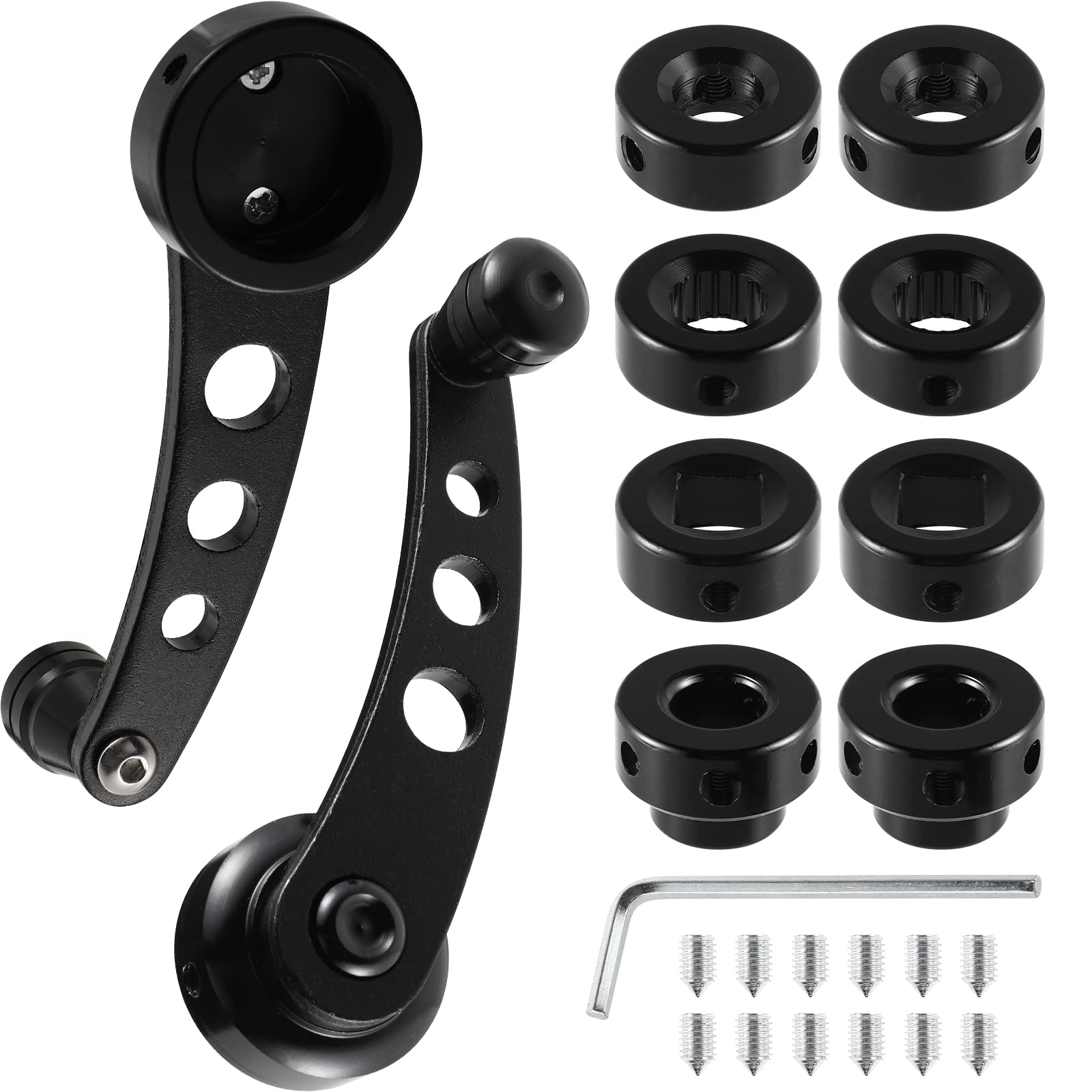 Veemoon front view of aluminum crank handle showing sleek profile and durability