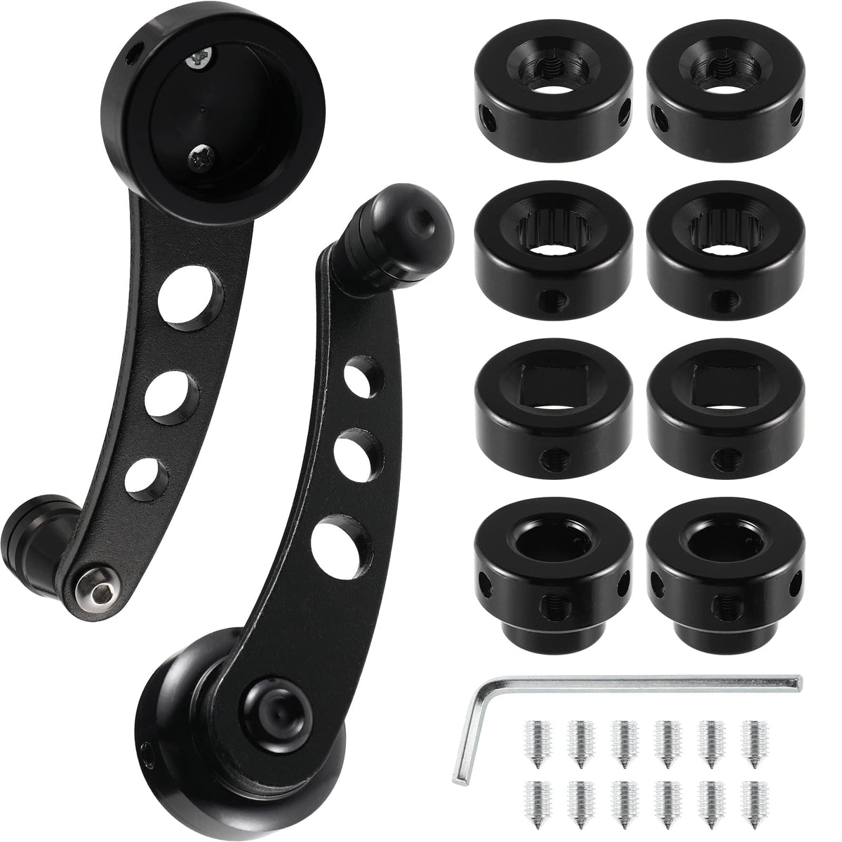 Veemoon front view of aluminum crank handle showing sleek profile and durability