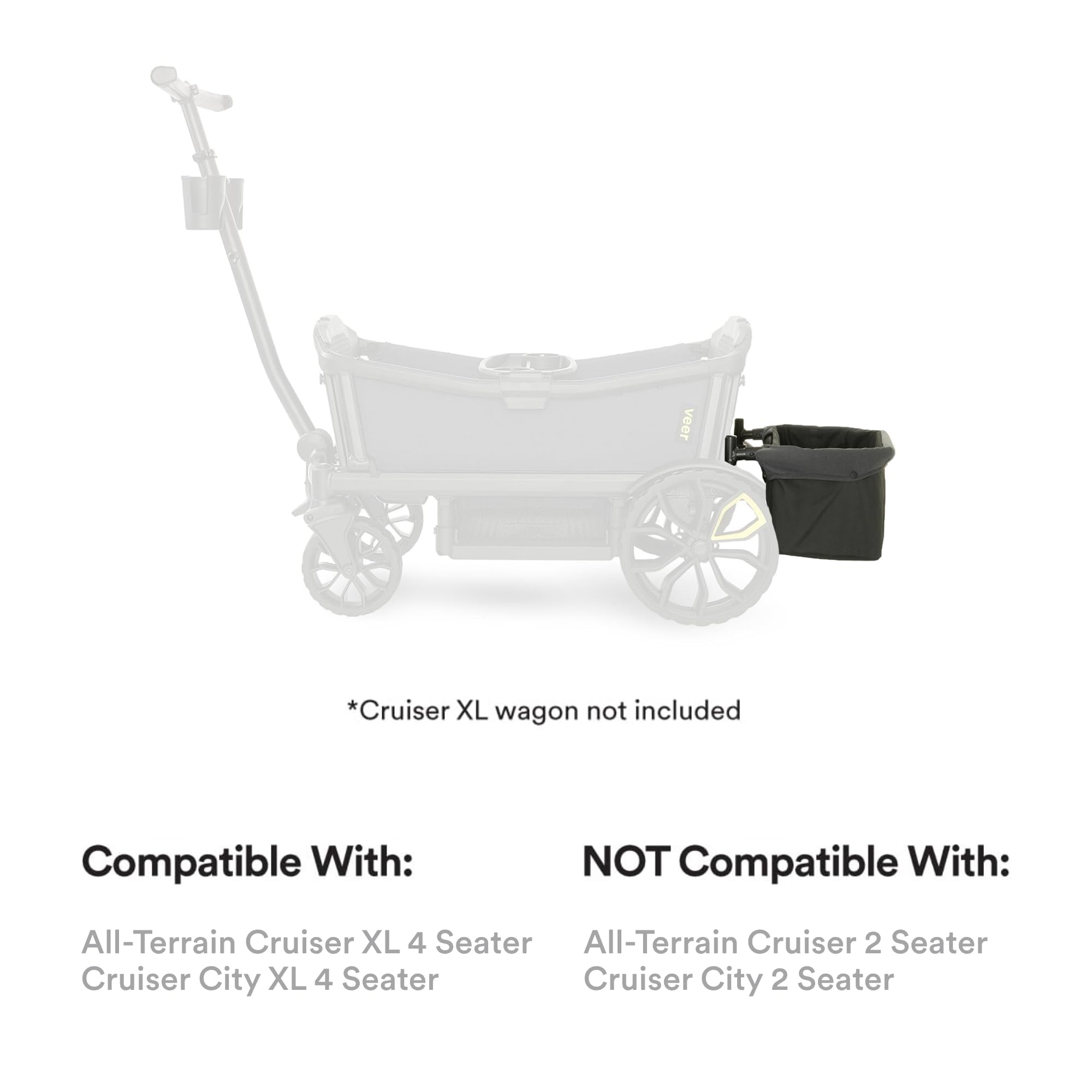 Veer rear basket folded flat demonstrating compact, portable storage