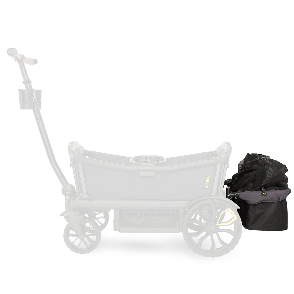 Veer rear basket holding Drink and Snack Tray for organized refreshments