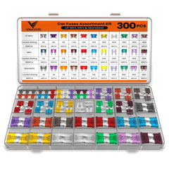 VeeVolt front view of open case showing neatly organized fuses for quick access
