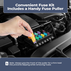 VeeVolt included pullers and small tools for safe, easy fuse removal