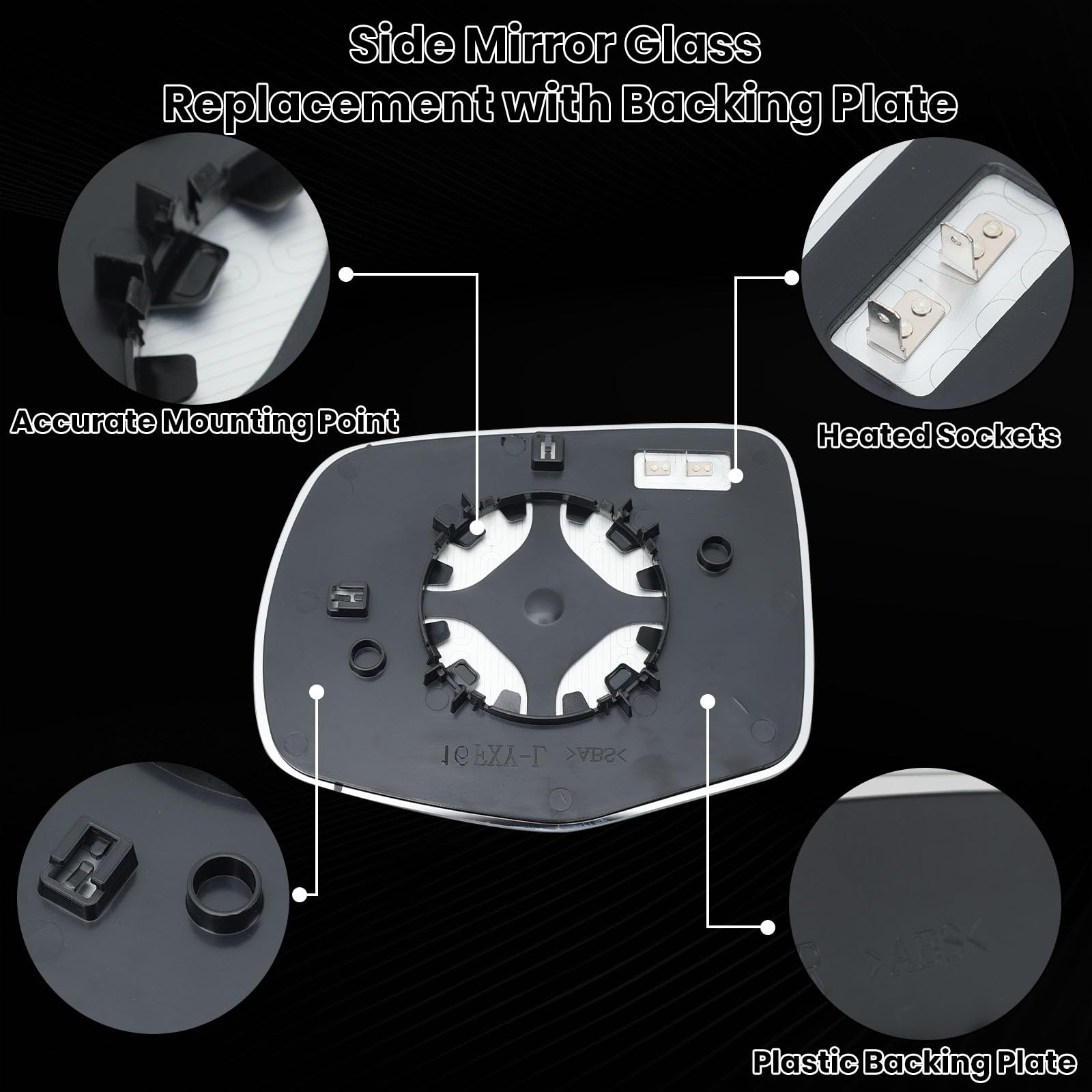vefix heated backing plate with two contact sockets for quick defrost benefit