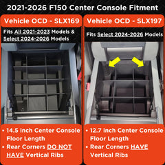 Vehicle OCD close-up of interlocking dividers highlighting secure organization