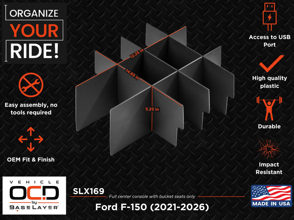 Vehicle OCD retail packaging with Made in USA label indicating quality manufacturing