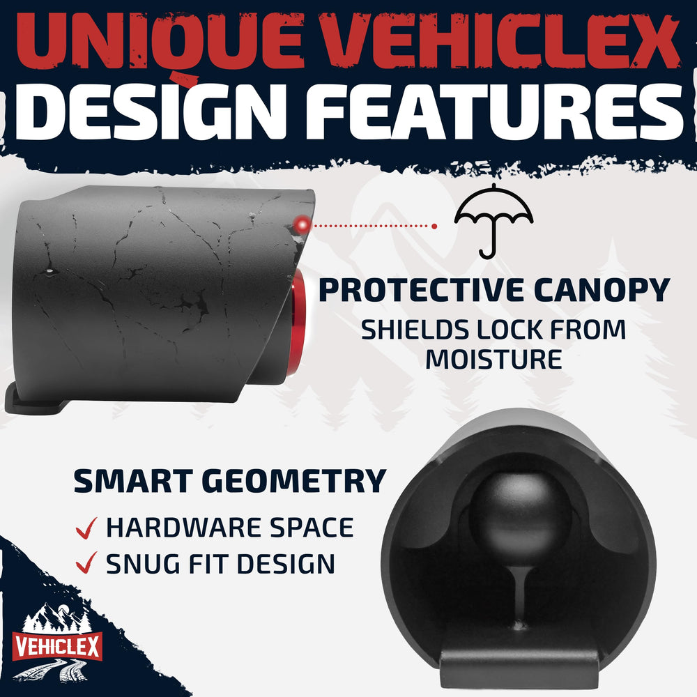 Vehiclex cross-section showing thick steel for greater pry resistance