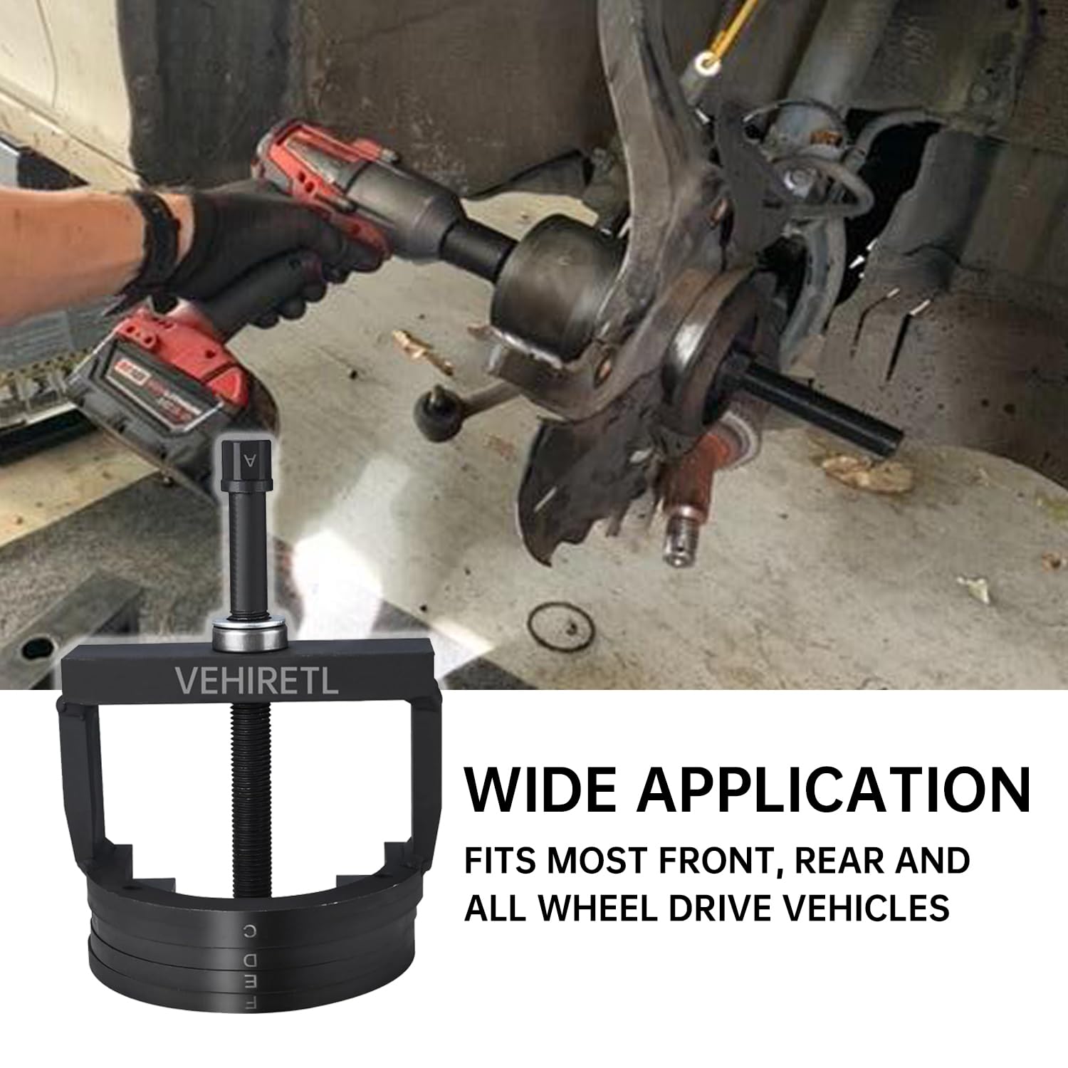 VEHIRETL neatly arranged tools in blow-molded case for easy transport and storage