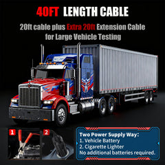 VEHLIVE P100 Plus 40ft cable spread illustrating long reach for distant test points