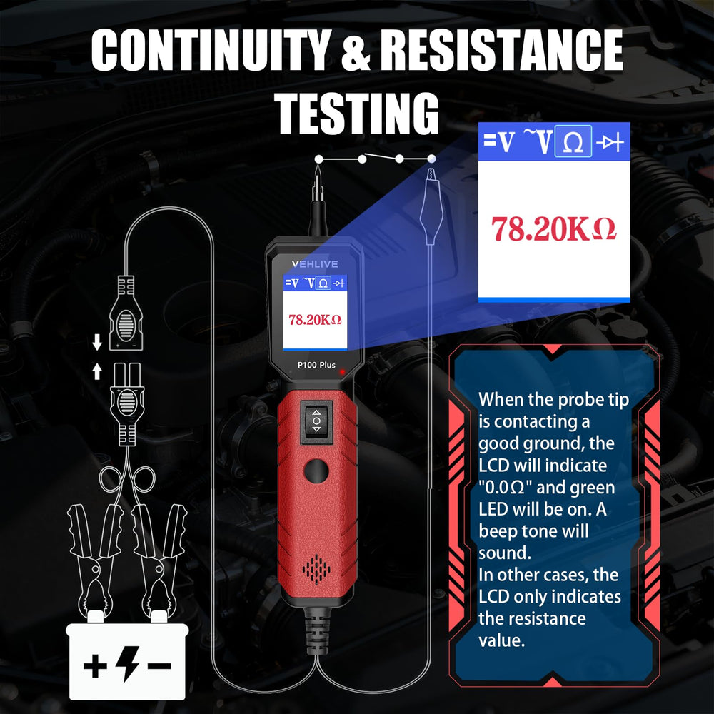 VEHLIVE P100 Plus activating relay to test component function and save troubleshooting time