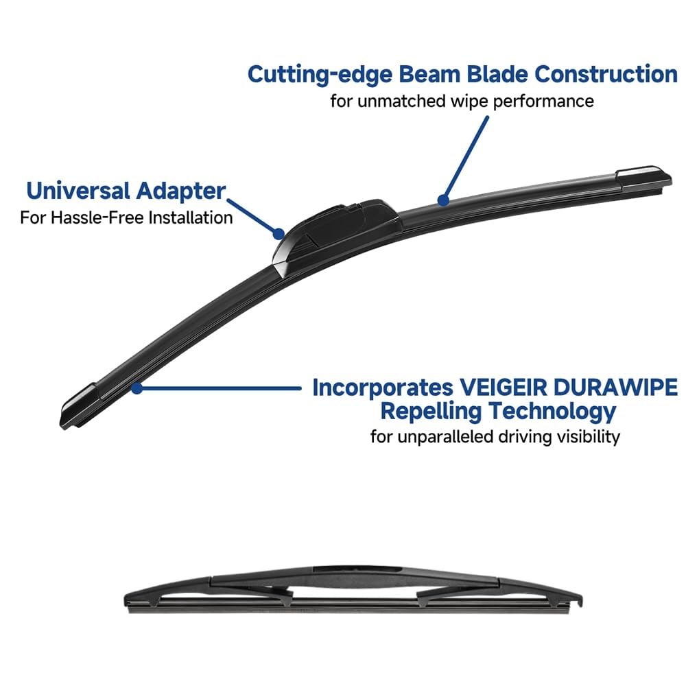 VEIGEIR close-up of natural rubber edge delivering smooth, low-streak wiping performance