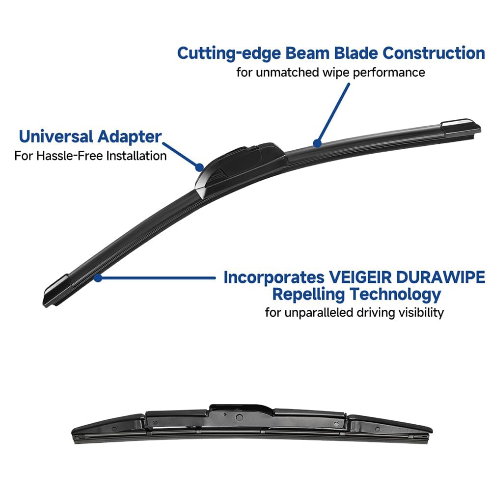 VEIGEIR close-up of natural rubber edge delivering smooth, quiet wiping