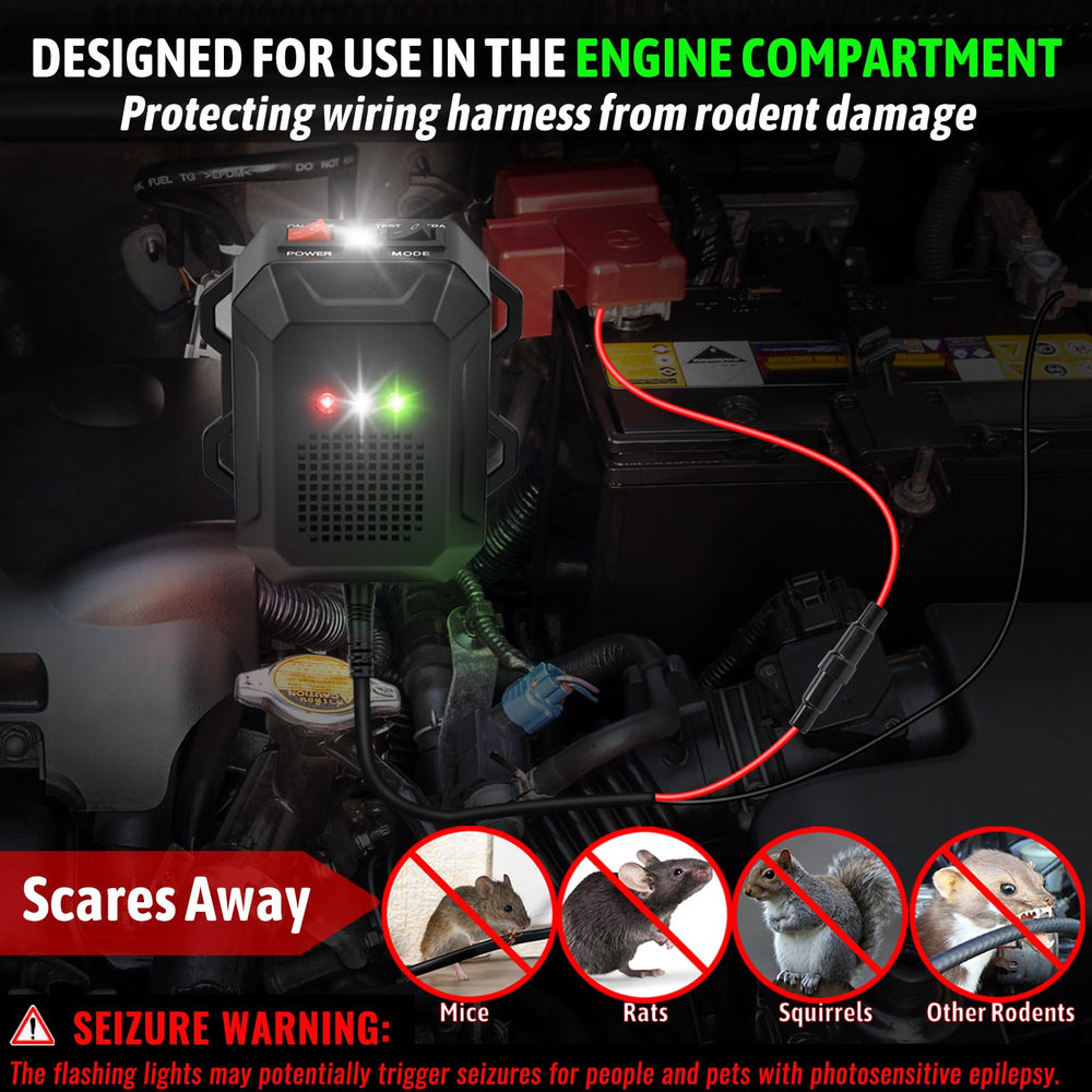Vekibee installed under hood protecting engine compartment areas