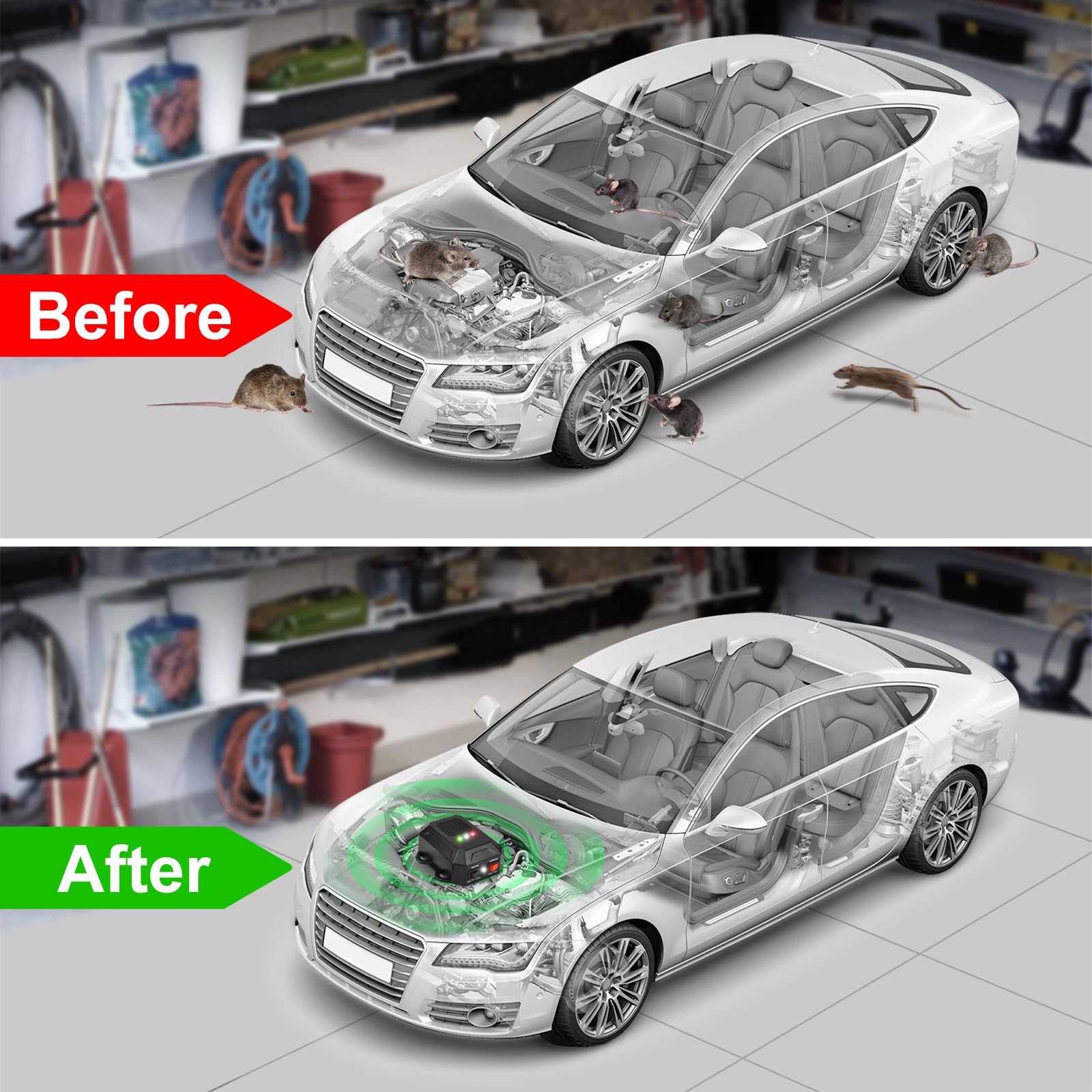 Vekibee vibration sensor detail prevents operation while driving