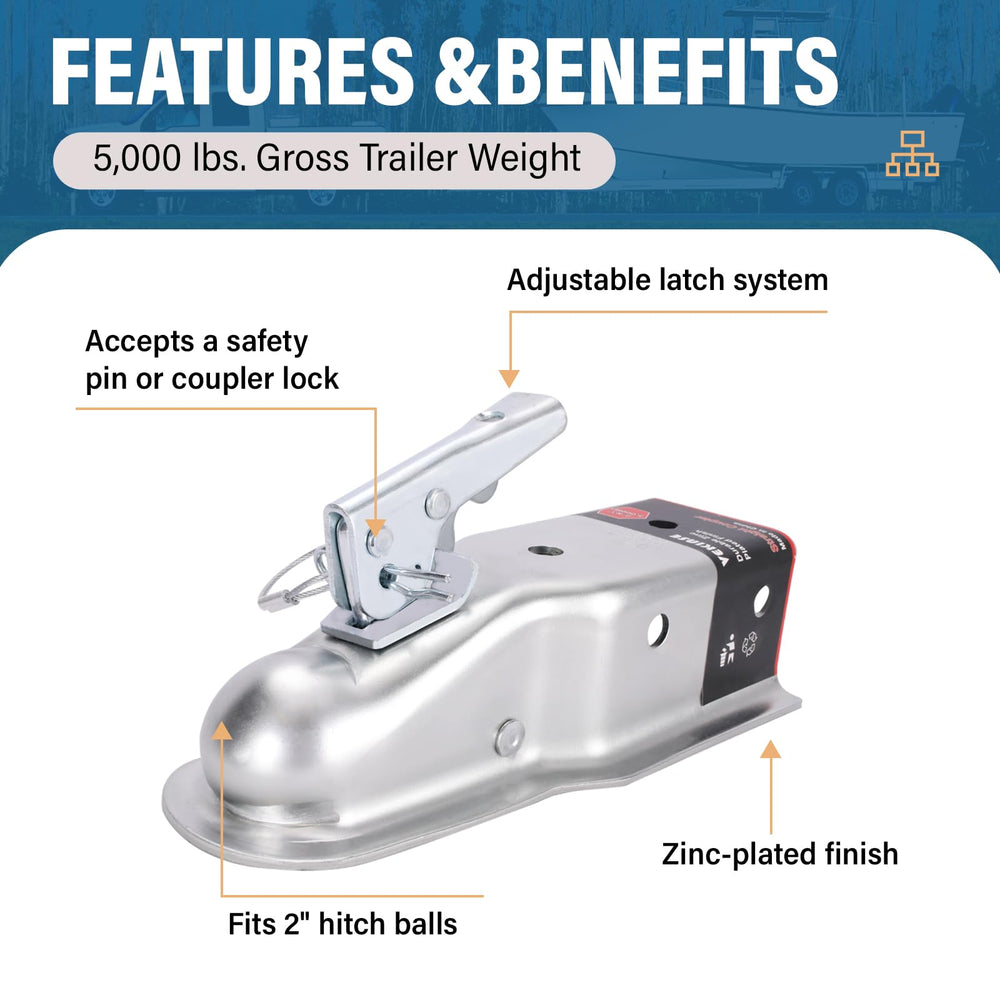 VEKINSE coupler with included mounting hardware for quick installation