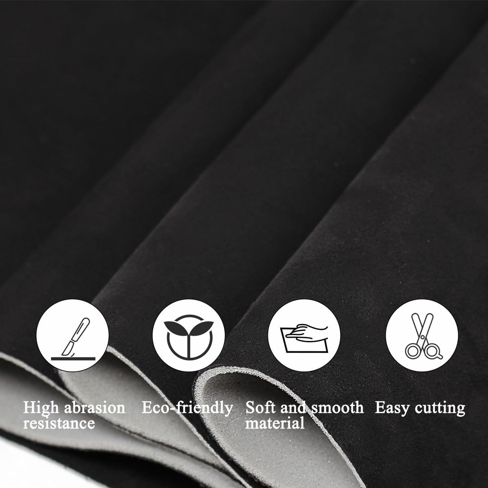 VelaStrides close-up of suede surface and foam backing highlighting soft feel and insulation