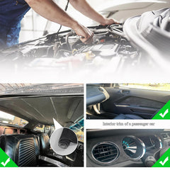 VelaStrides installed headliner in car roof demonstrating restored interior appearance